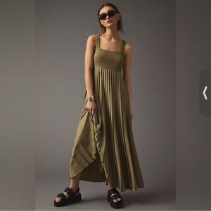 NWT Anthropologie X Mare Mare Pleated Maxi Dress